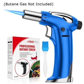 

Gun torch lighter Refillable Culinary Torch Kitchen Blow Torch Lighter with Adjustable Flame for Desserts Outdoor Cooking Torch