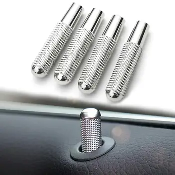 

4pcs Car Door Lock Pin Knob Button Fit For Mercedes-Benz W204 W205 GLK GLE GLC Stainless Steel Door Lock Button Pin Screw Knob