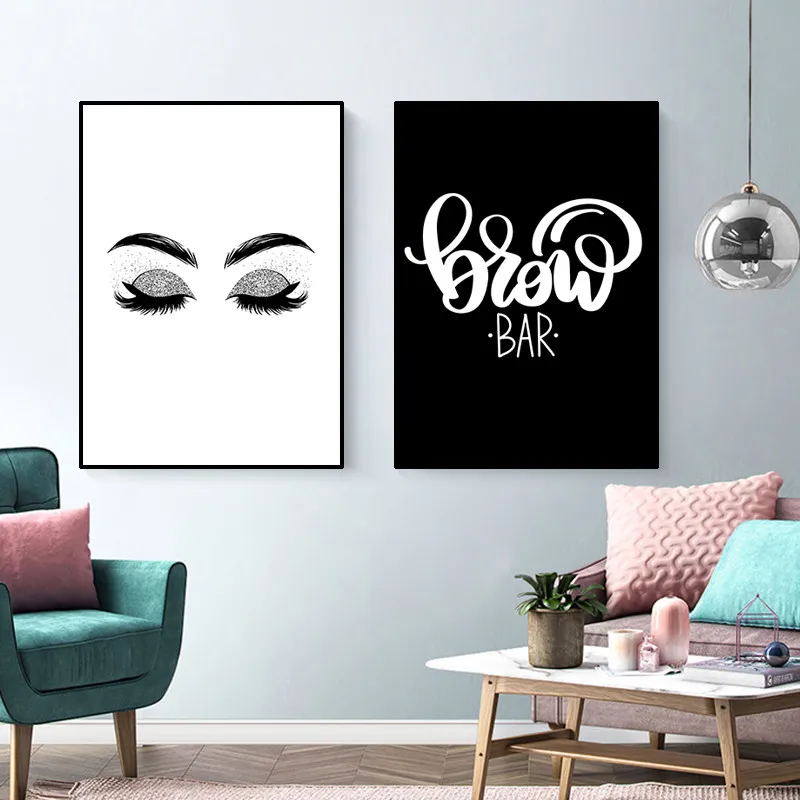 smoky-makeup-canvas-painting-fashion-girl-picture-poster-brows-wall-decor-eyelash-wall-art-canvas-painting (2)
