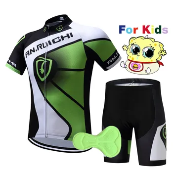 

2020 Unisex Girls Pro Cycling Jersey Set Ropa Ciclismo Cycling Kit for Kids Breathable Quick Dry Bicycle Clothing Children Girls