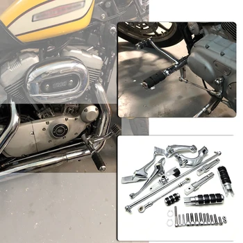 

Foot Pegs Levers Linkage For Sportster XL883 XL883C XL1200L XL1200R Forty-Eight Footrest Foot rests Forward Controls 1991-2019
