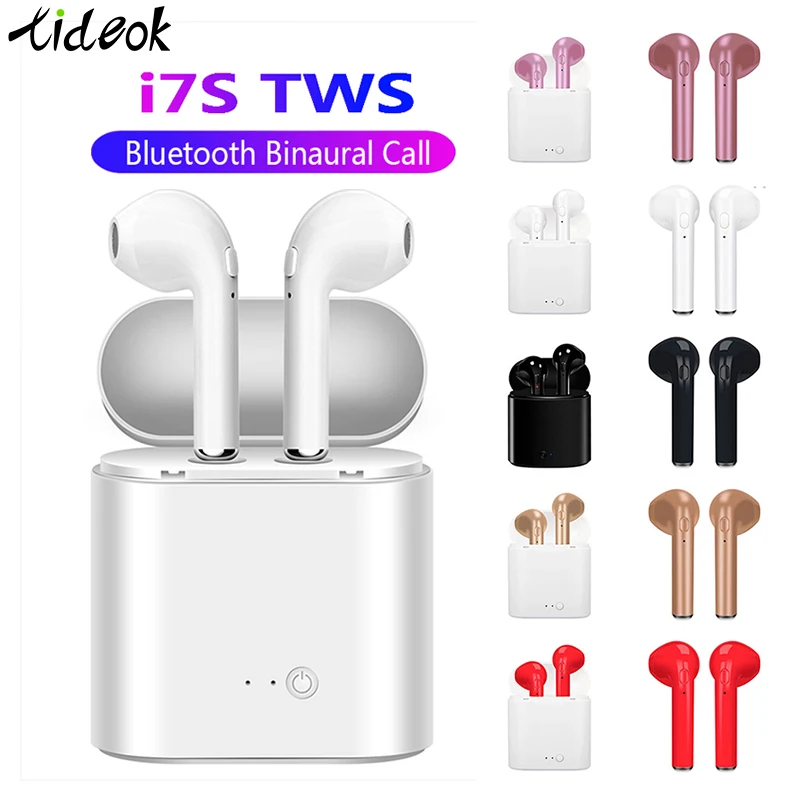I7s TWS Bluetooth наушники стерео гарнитура с зарядным Pod беспроводные гарнитуры для