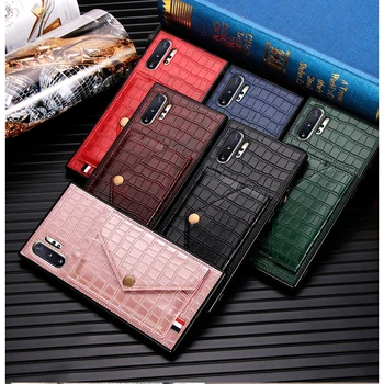 

Luxury Alligator Phone Cases for Samsung S20 S10 Note 10 Plus Ultra A91 A81 A71 A51 A70S A50 A30 A20 A10 Cases with Card Pocket