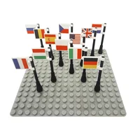 Brick Parts 2335 National Flag for Military Figure Land Force Square Flags Accessory Bricklink Building Block Particles Brickset 2