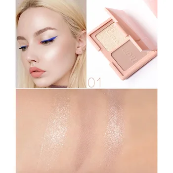 

Cmaadu 2 Colors Blush High-gloss Powder Shimmer Natural Face Modification blush palette peach Korean cosmetics waterproof blush