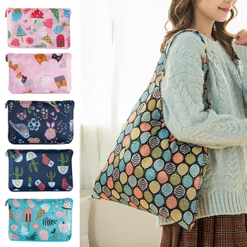 

Women Flower Foldable Shopping Bag Reusable Nylon Eco Tote Grocery Bag LXX9