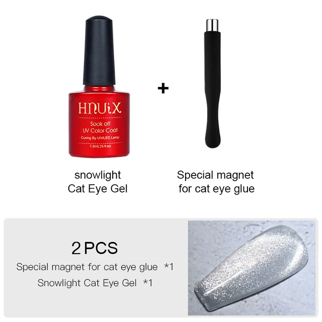HNUIX 7.3ml 3D UV Clear Gel Dip Nail Art Gel Varnish Manicure Universal Wide New Color Phototherapy Cat Eye Gel Nail Polish 1223