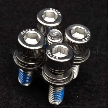 

M3 DIN6900-5/DIN912 Hexagon Socket Head Cap Screws Spring Washer Three Combination Screw vis inoxydable parafuso inox Viti Rvs