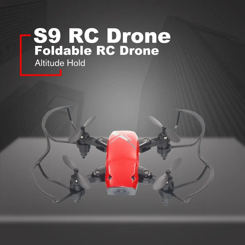 S9 складной мини RC Дрон удержание высоты 3D переворачивает Безголовый режим один ключ возврат RC самолет