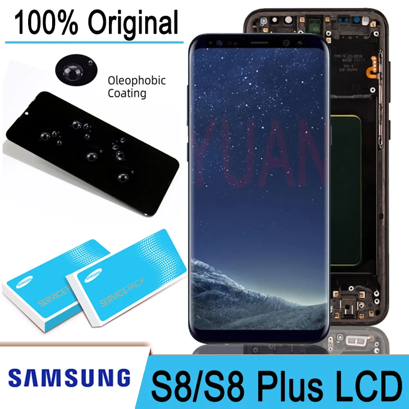 ЖК дисплей с сенсорным экраном Super AMOLED для Samsung Galaxy S8 G950 G950F S8 Plus G955 G955F