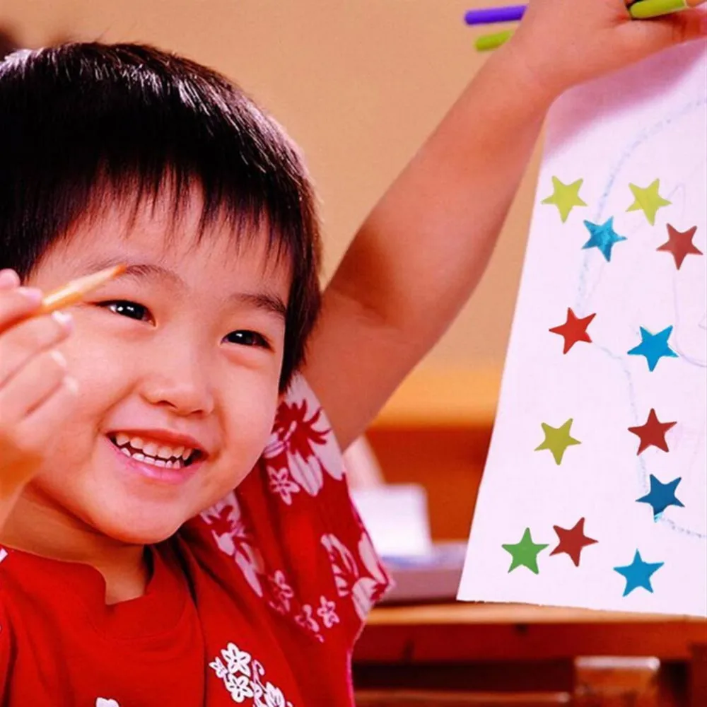 10 листов/880 шт звезда форма наклейки s этикетки для школьников милые учительские награда наклейки подарок ребенок руки тела наклейки игрушки
