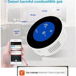 TuYa – détecteur d'alarme de gaz, détecteur de monoxyde, alarme vocale, Protection de sécurité domestique, affichage haute sensibilité, capteur 