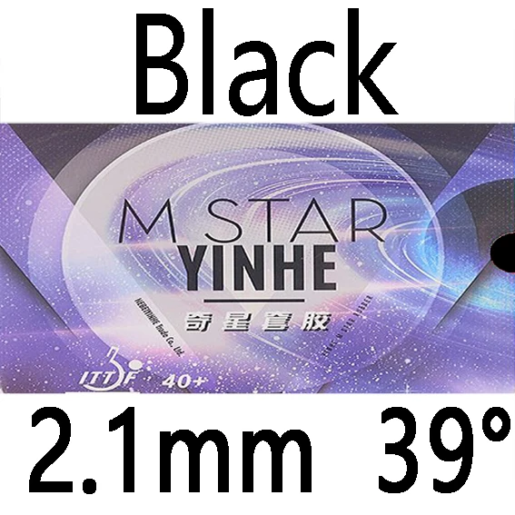 BLACK 2.1mm 39 Yinhe M Star ATTACK Pips-в настольном теннисе PingPong Резина с губкой высокой плотности 40+ l Резина с губкой - Цвет: BLACK 2.1mm 39