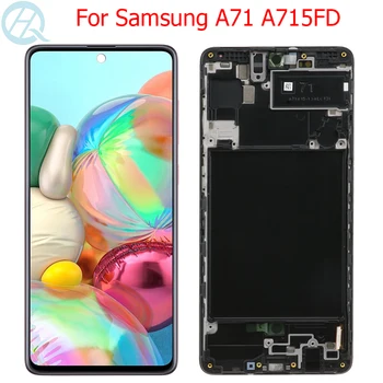 

Original A715F LCD For Samsung Galaxy A71 Display With Frame 6.7" AMOLED A71 SM-A715FD A715F LCD Touch Screen Assembly