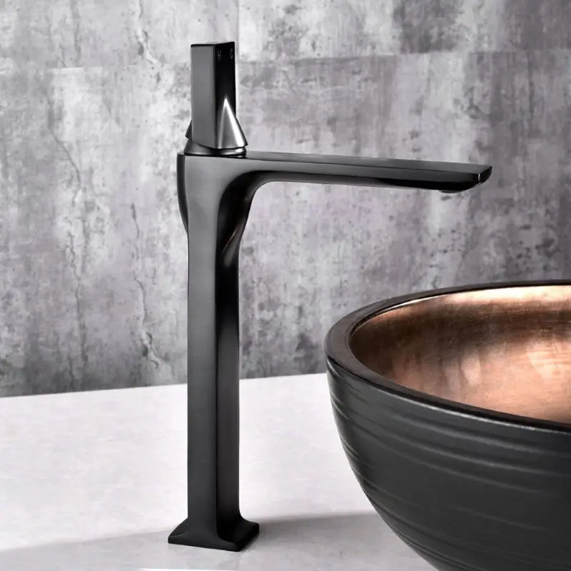 

Basin Faucet Tap Retro Black Single Handle Hole Deck Mounted Wash Hot Cold Mixer Bathroom Kitchen Sink Hotselling