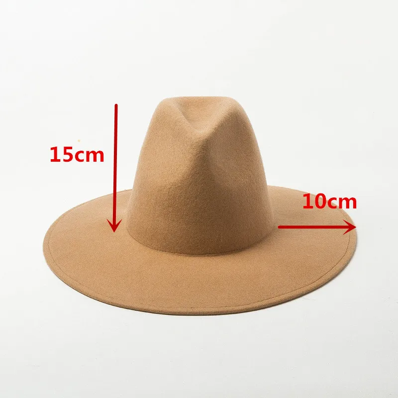 01908-HH8161 модная верхняя специальная шерстяная однотонная Шляпа Fedora для мужчин и женщин для отдыха Панама джазовая, шляпа