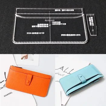 

Acrylic Stencil Clear Template Pattern Tool For DIY Short Wallet Leather Craft Sewing Pattern Sewing stencils 19.5x10.5x1cm