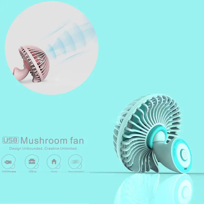 Folding Fan USB Fan Cooling Fan Fold Cute Mushroom Mini Summer Home Office Air Conditioning Laptop Computer