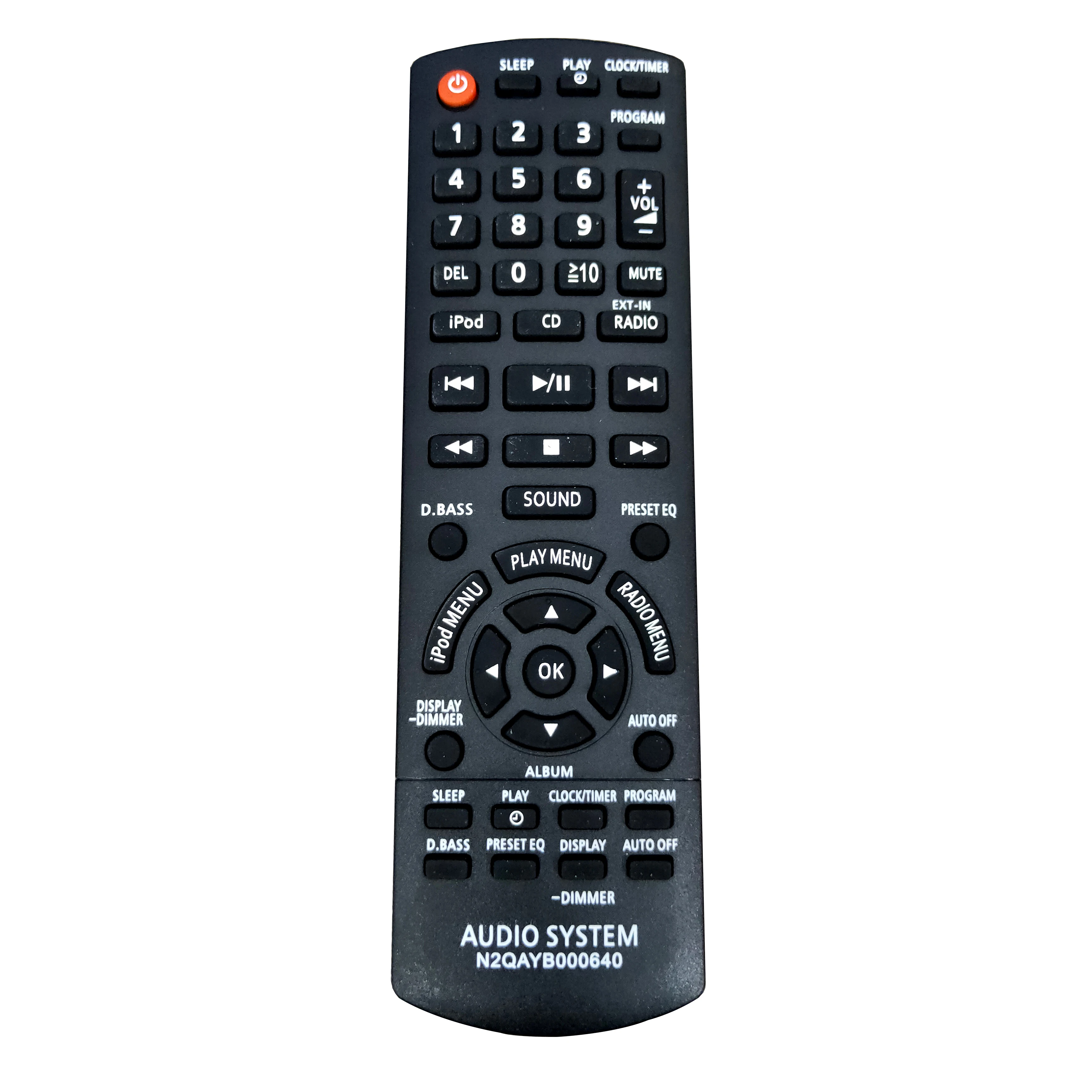 

NEW Replacement N2QAYB000640 for Panasonic Compact Stereo System Remote ccontrol for SC-HC25 SC-AKX14 SC-PMX5 Fernbedienung