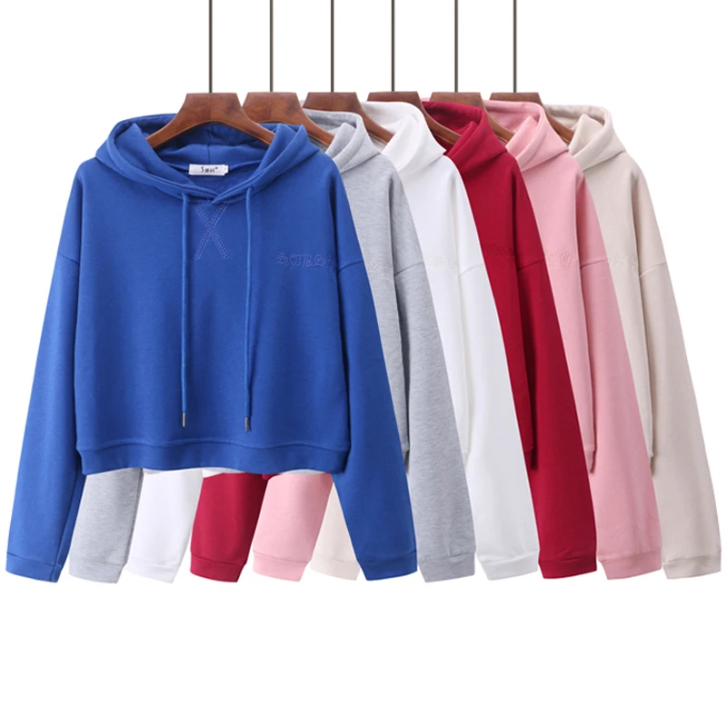 

2019 New Autumn Hoodies Women Sweet Candy Hoodies Cotton Loose Hooded Pullover Harajuku Embroidered Hoodies Female Sweatshirt