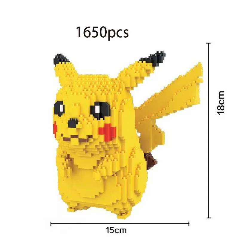 

HC 9009 Pikachu Japanese Anime Diamond Doll Bricks 1650Pcs Building Blocks Action Figure Kits Toys Christmas Gift For Children