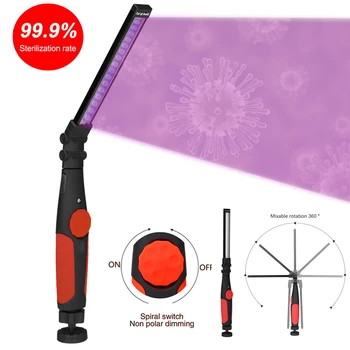 

Handheld Sterilize 360°Adjustment UVC Lamp UV Ultraviolet Lamp Disinfection Sterilization Lamp USB Rechargeable