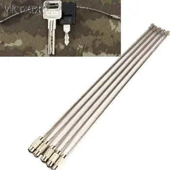 

5/10/20PCS 15cm Stainless Steel Wire Keychain Cable Key Ring for Outdoor Hiking Hanging Tool Wire Rope Key Chain