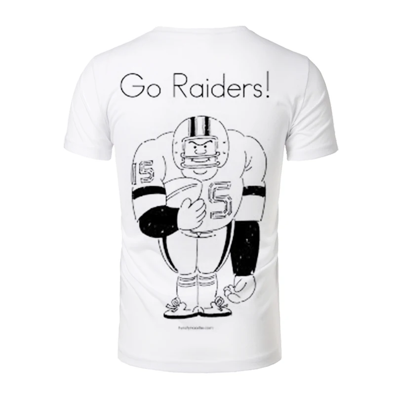 Fashion American Football Team Printed 3D T-shirt men Summer Raiders Casual Black White Hip Hop Tops Tees short-sleeved T-shirts