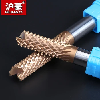 

HUHAO CNC 6mm 8mm 10mm 12mm Corn Coarse Milling Cutter Tungsten Steel Alloy Carbon End Mill Router Bit for PCB Engraving Machine