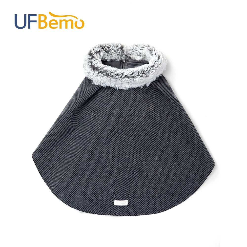 UFBemo Dog Clothes Cloak Jacket Coat Christmas Autumn/Winter Clothing Fashion Outfits Luxury Coats for French Bulldog Chihuahua - Цвет: grey