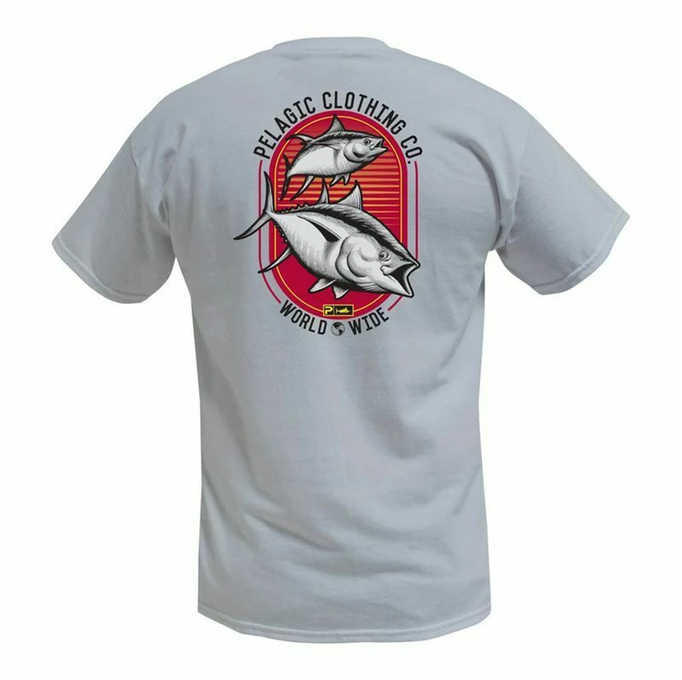 Мужская футболка Pelagic Tuna Strike Fishing, белая футболка Sz L$26 Nwot Harajuku