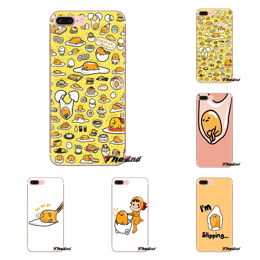 cute gudetama lazy egg Silicone Skin Cover For iPhone XS Max XR X 4 4S 5 5S 5C SE 6 6S 7 8 Plus Samsung Galaxy J1 J3 J5 J7 A3 A5 |
