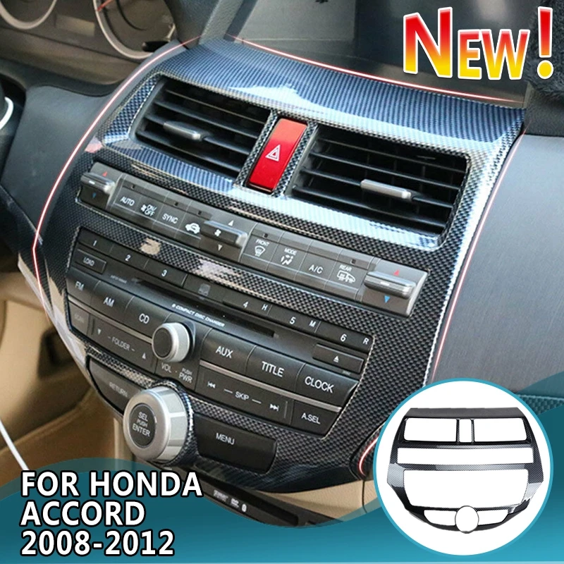 Pcmos ABS углеродное волокно стиль консоль приборной панели CD панель накладка для Honda Accord 2008-2012 интерьерные молдинги наклейки Новые