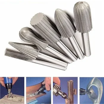 

6x Carbide Cutter Rotary Burr Set CNC Engraving Bit Rotary File Bur Burrs Tools