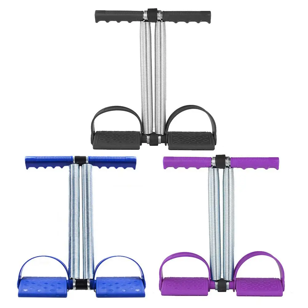 Pull Rope Dual Spring Tension Foot Pedal Sit Up Tension Pedal Abdomen Leg Exerciser Tummy Trimmer Sport Fitness Slim Training