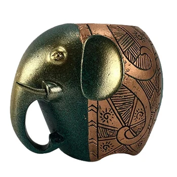 

Elephant Pen Holder Ornament Resin Craftsmanship Lucky Elephant Figurine Jewelry Pen Storage Home Decoration Creative Student Gi