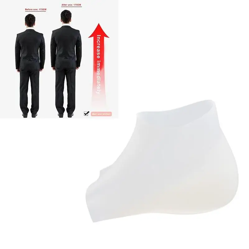 

1 Pair Invisible Inner Insole Silicone Bionic Heel Set Soft Feet Cushion Inner Heightening Pad Unisex Heel Pads Socks Inner Shoe