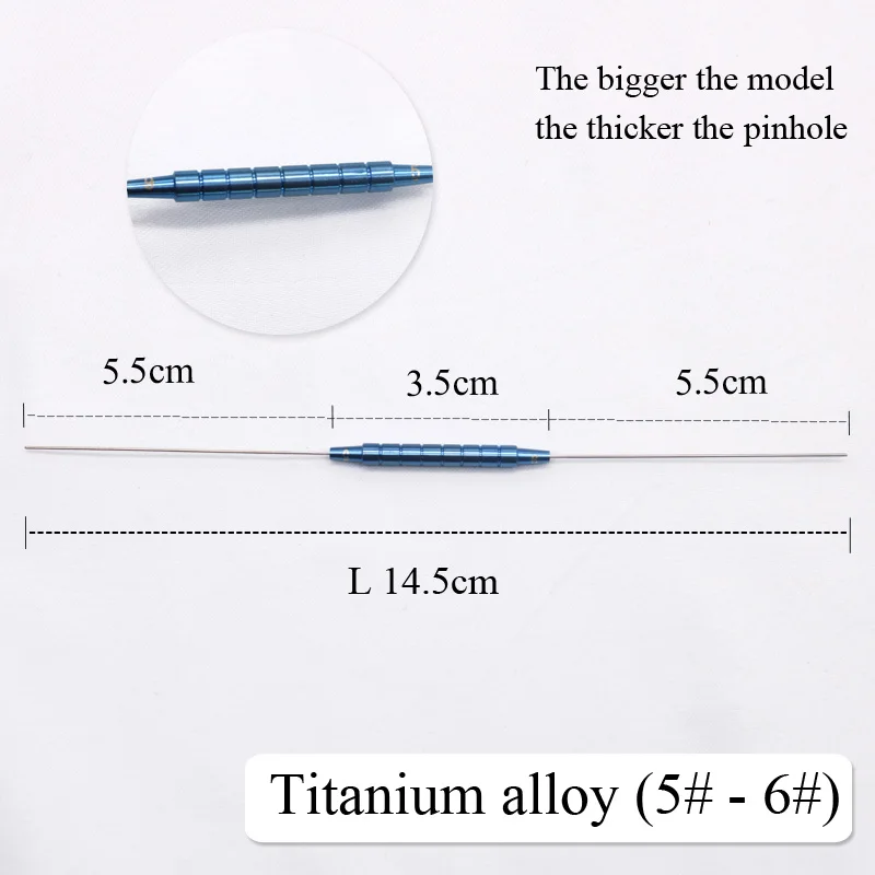 Titanium alloy 5-6 Офтальмологический молочный зонд канала микрохирургический инструмент из титанового сплава нержавеющей стали двойной головной зонд - Цвет: Titanium alloy 5-6