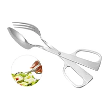 Ножницы Кондитерские буфет еда Tong салат барбекю нержавеющая сталь кухня клип Инструмент вилка ложка