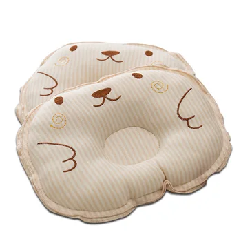 

Oblong Simple Baby Pillows Anti Roll Neck Protection Bear Pattern Pillow Comfortable Soft Head Protection Pad Sleeping Prevent