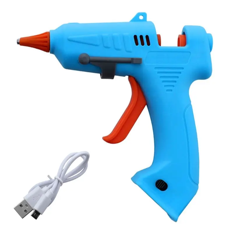 

High Temperature Heater Wireless Hot Melt Glue Repair Tool USB Rechargeable Electric Trigger 10 Glue Sticks