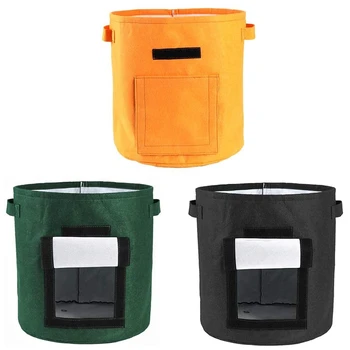 

3 Pack Grow Bag 15 Gallon Potato Plant Grow Container Garden Planter Bag with Handles for Grow Vegetables Carrot,Tomato