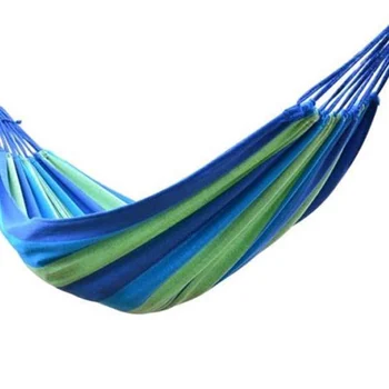 

outdoor Hammock hamac Striped canvas Leisure bed hanging bed double sleeping swing hammock camping hunting Hanging Chair