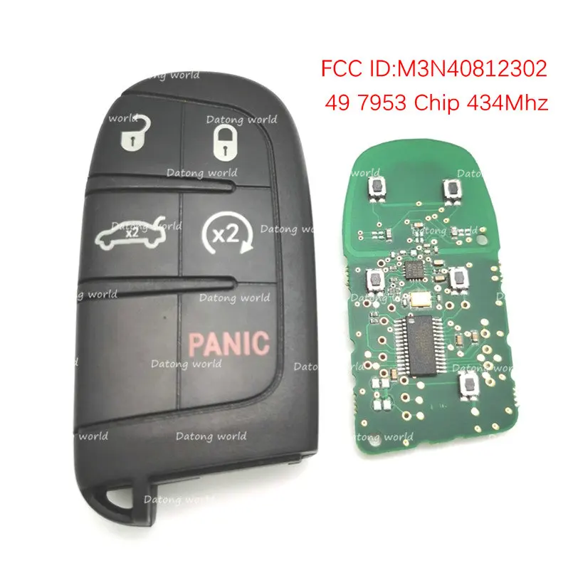 Datong World Автомобильный Дистанционный ключ для Chrysler Jeep 434 Mhz 46 7953 FCC ID M3N40812302 Авто умный пульт дистанционного управления бесключевая Входная карта