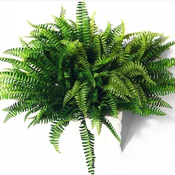 

Artificial Lifelike Large Boston Fern Plant Wedding Party Fake Green Grass Home Garden Balcony Plants Decor