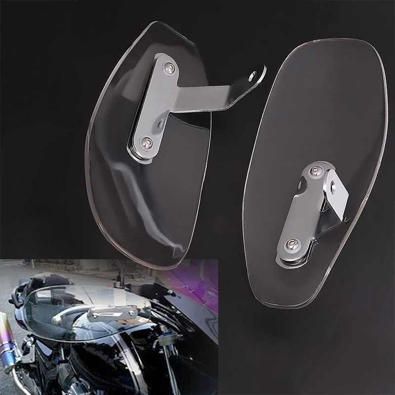 8mm/10mm Bolt Motorcycle Hand Guard Protector Wind Deflectors Shield For Harley