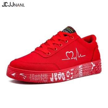 

2019 Fashion Women Vulcanized Shoes Sneakers Ladies Lace-up Casual Shoes Breathable Canvas Lover Shoes Graffiti Flat