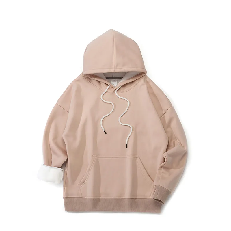 Deeptown толстовки теплые Sudadera Mujer толстый осенне-зимний спортивный костюм пара одежда с капюшоном Roupas Harajuku Толстовка для женщин - Цвет: oufen