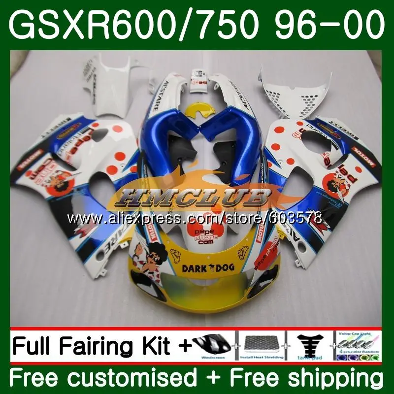 Корпус для Suzuki srad GSXR600 1996 1997 1998 1999 2000 1CL. 62 GSXR750 GSX-R600 GSXR 750 600 96 97 98 99 00 обтекателя Топ Pepephone - Цвет: No. 1