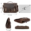 CONTACT'S Men Briefcase Bag Crazy Horse Leather Shoulder Messenger Bags Famous Brand Business Office Handbag for 14 inch Laptop ► Photo 3/6
